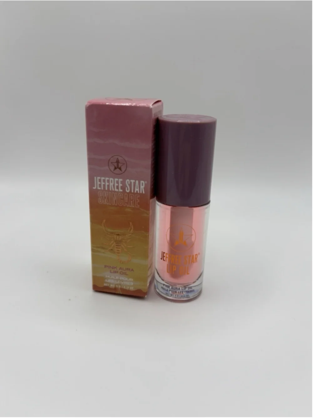 Jeffree Star Pink Aura Lip Oil 0.17 oz 5g Raspberry Flavored New in Box